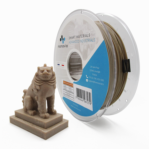 Filament Nanovia PLA Lin 500 g (Noir, 1,75 mm)