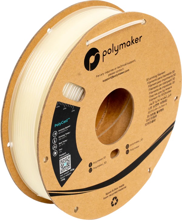 Filament PolyMaker PolyCast Natural 750 g