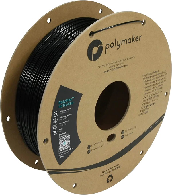 Filament Polymaker Polymax Tough PETG-ESD noir