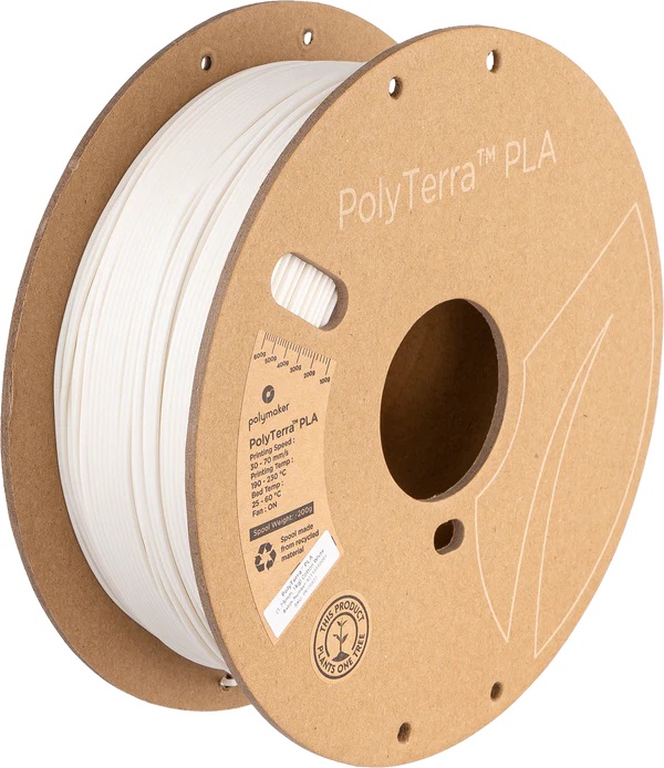 [pa04008] Filament PolyMaker PolyTerra PLA  1,75 mm 3 kg (Cotton white)