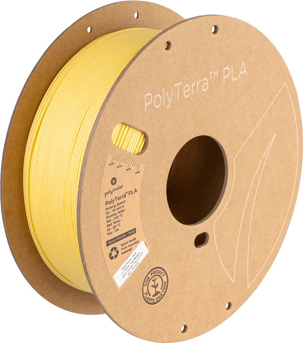 [70865] Filament PolyMaker PolyTerra PLA Pastel colors 1 kg (Banana)