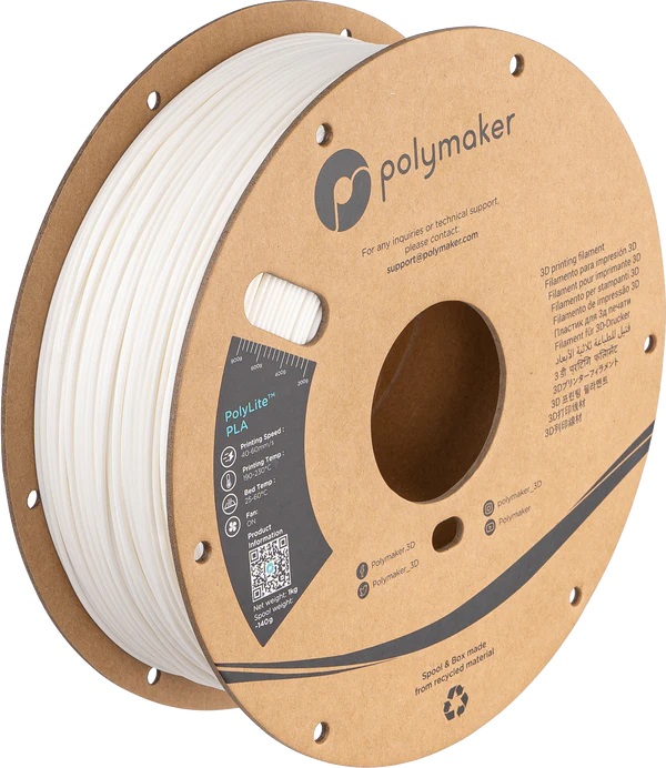 [pa02036] Filament PolyMaker PolyLite PLA  3 kg (White, 1,75 mm)
