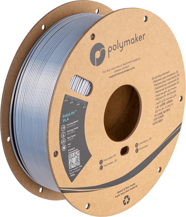 Filament PolyMaker PolyLite PLA Silk colors