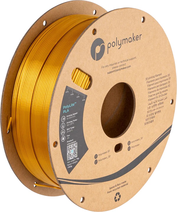 Filament PolyMaker PolyLite PLA Silk colors