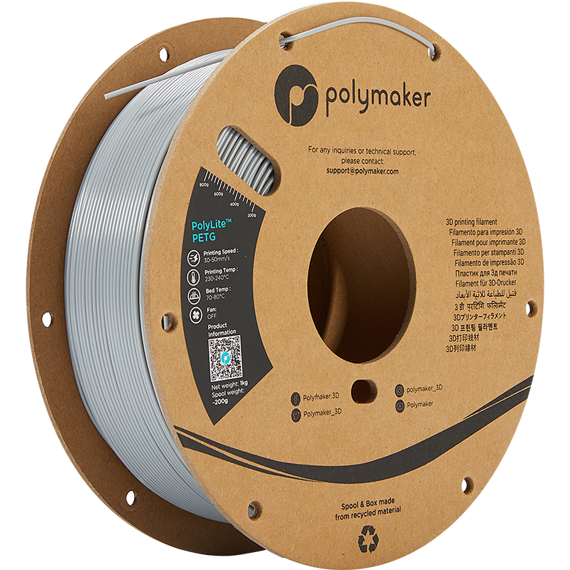 [pb01002] Filament PolyMaker PolyLite PETG 1 kg (White)