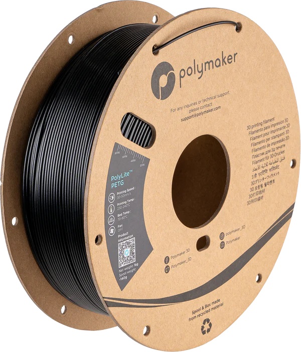 Filament PolyMaker PolyLite PETG noir 1,75 mm 3 kg