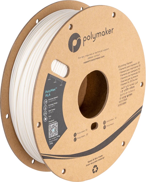 [pa06002] Filament PolyMaker PolyMax PLA 750 g (White)