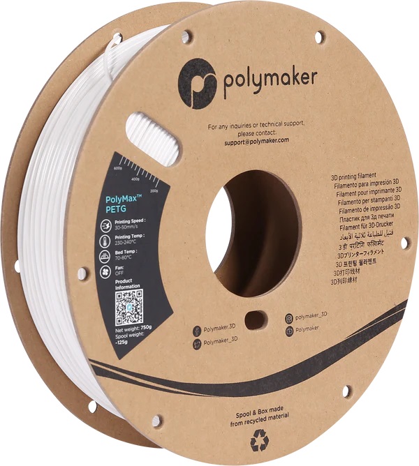 [pb02002] Filament Polymaker Polymax PETG 750 g (White, 1,75 mm)