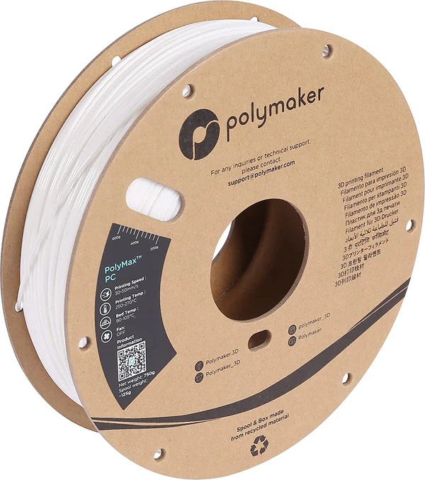 [pc02002] Filament Polymaker Polymax PC Tough 750 g (White, 1,75 mm)