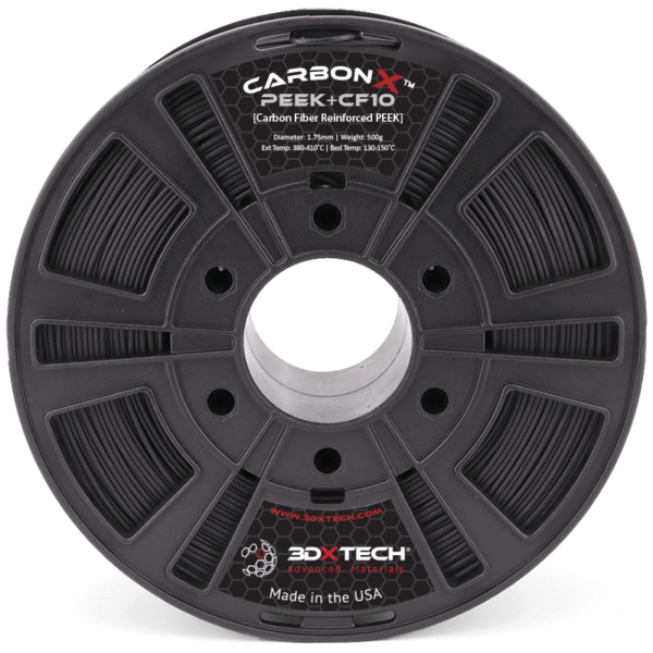 Filament 3DXTECH CarbonX PEEK + CF10 1,75 mm 500 g noir