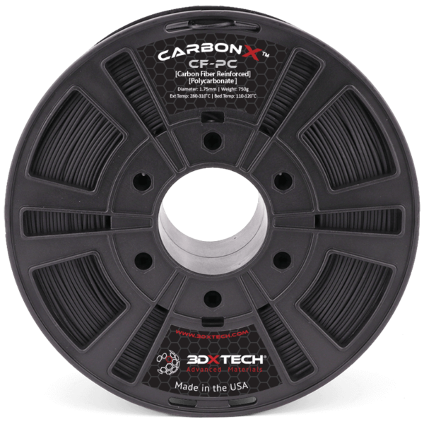 Filament 3DXTECH Carbonx PC + CF 1,75 mm 2 kg noir