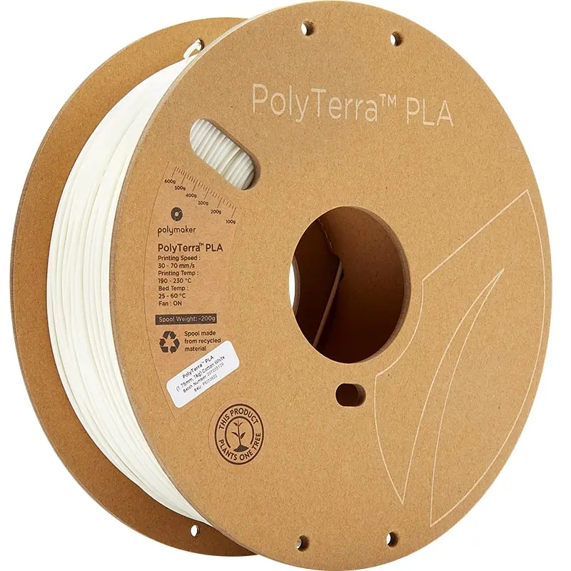 Filament PolyMaker PolyTerra PLA 1 kg 2,85 mm (Cotton white)