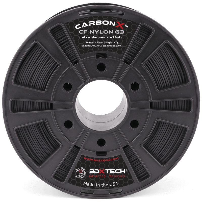 Filament 3DXTECH CarbonX PA6 + CF15 500 g noir (1,75 mm)