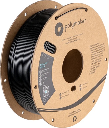 [pb01043] Filament PolyMaker PolyLite PETG noir 1,75 mm 3 kg