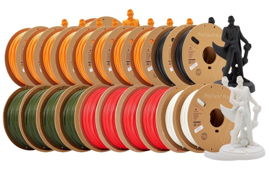 Lot spé. 20 bobines filament Polymaker Polyterra PLA 20 kg