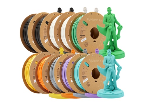 Lot de 10 bobines filament Polymaker Polyterra PLA 10 kg